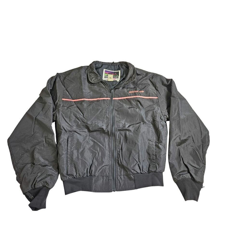 Vintage 90s Artic Cat Wear Black Pink Jacket Full Zip Medium